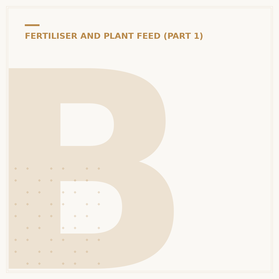 BioBizz Feeding Chart for Soil