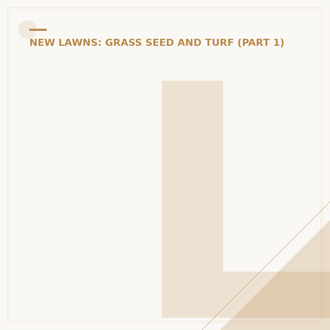 Lawn Fertilizer and Grass Seed