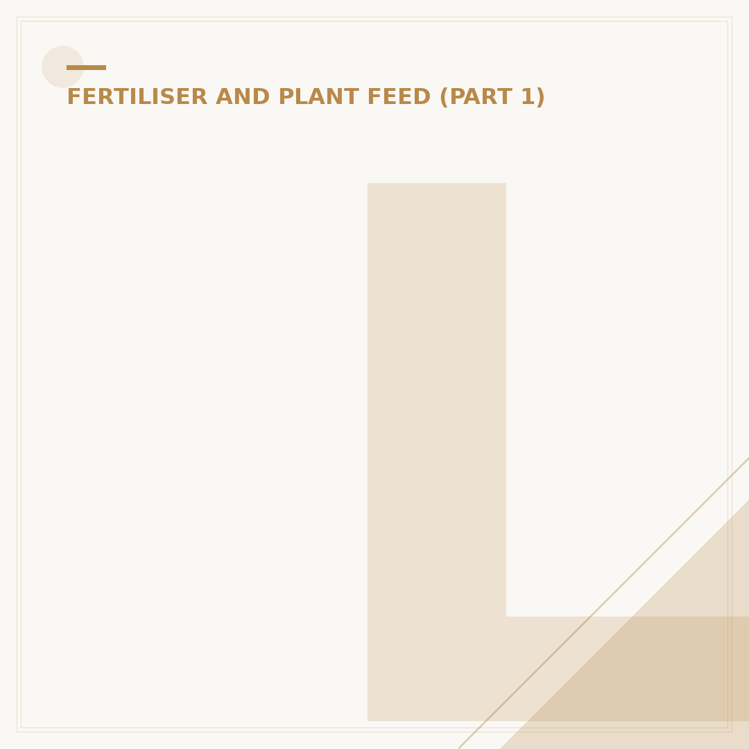 Low Nitrogen Fertilizer