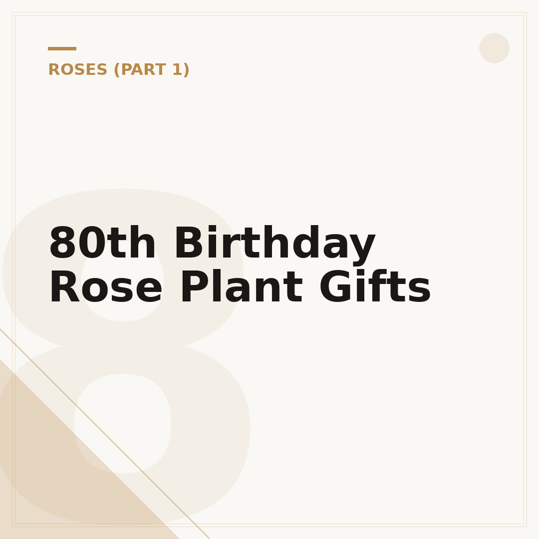 80th Birthday Rose Plant Gifts