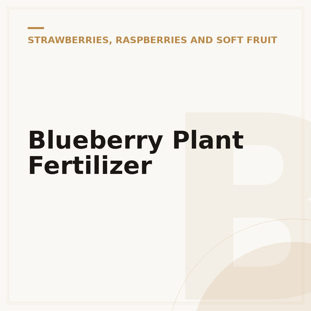 Blueberry Plant Fertilizer