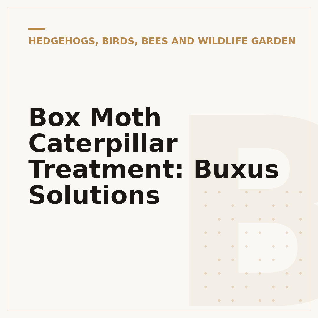 Box Moth Caterpillar Treatment: Buxus Solutions