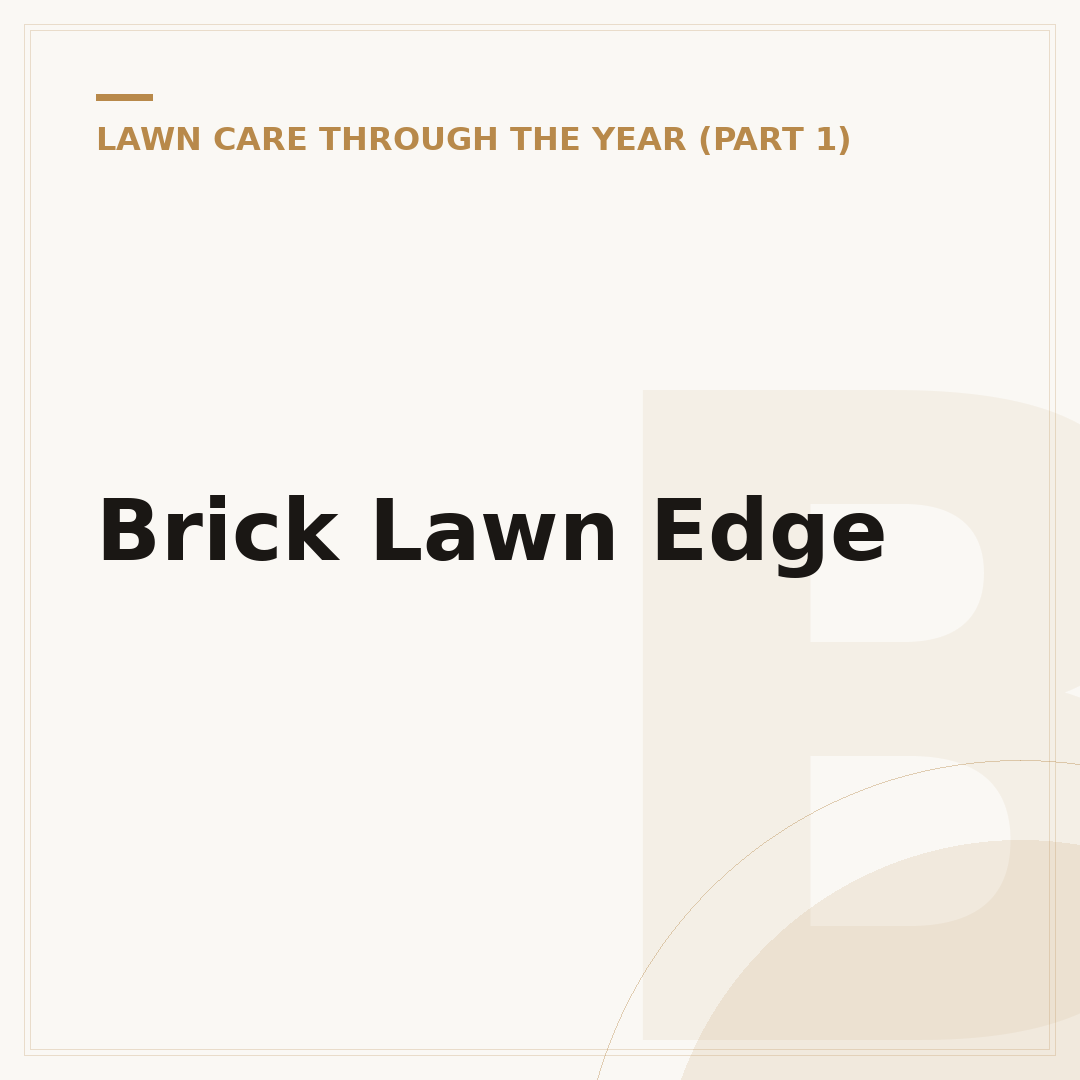 Brick Lawn Edge