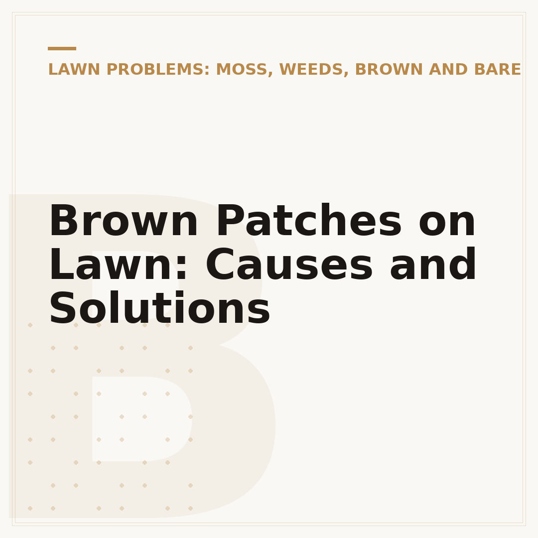 Brown Patches on Lawn: Causes and Solutions