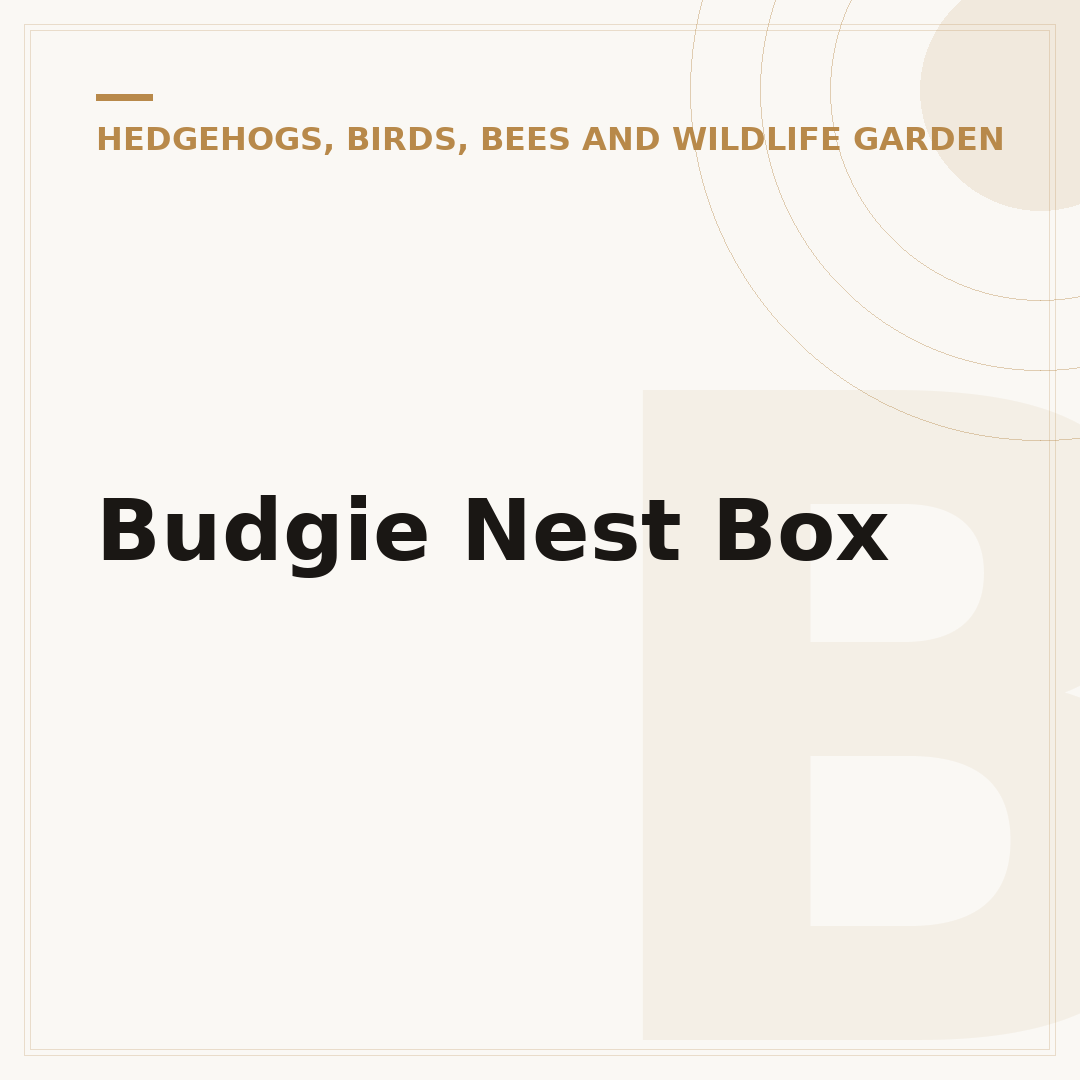 Budgie Nest Box