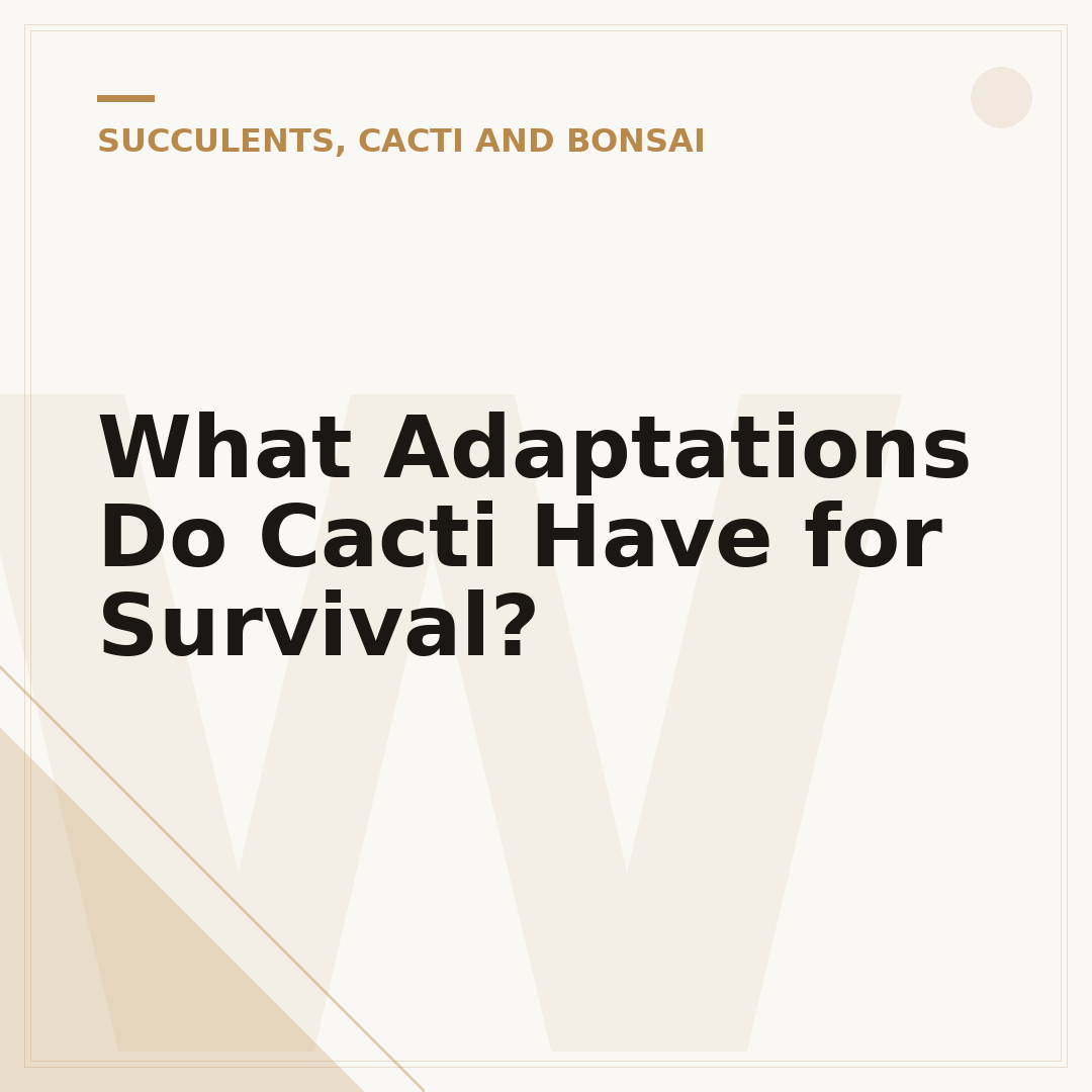 What Adaptations Do Cacti Have for Survival?