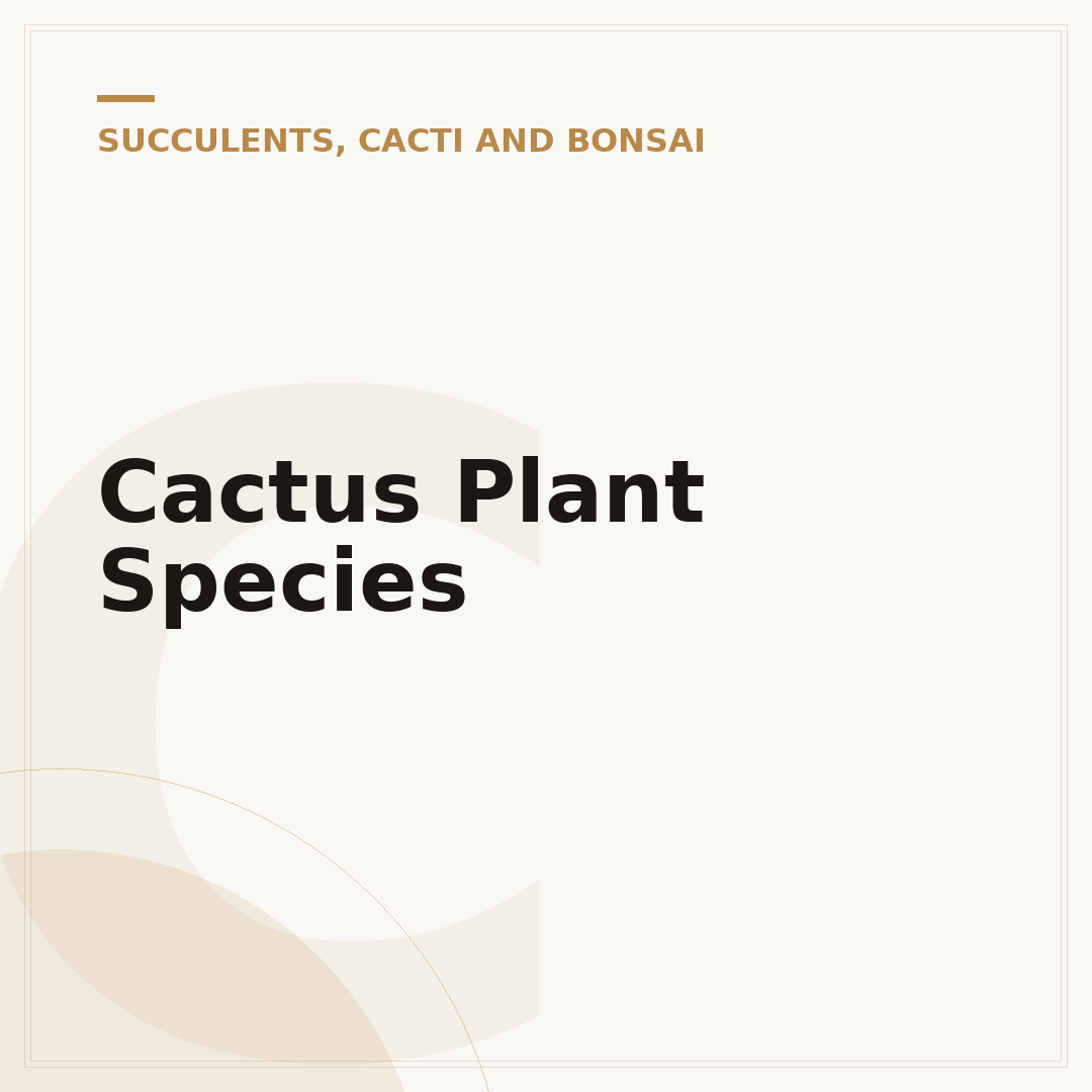 Cactus Plant Species