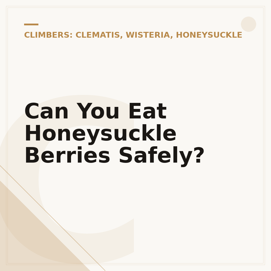 Can You Eat Honeysuckle Berries Safely?