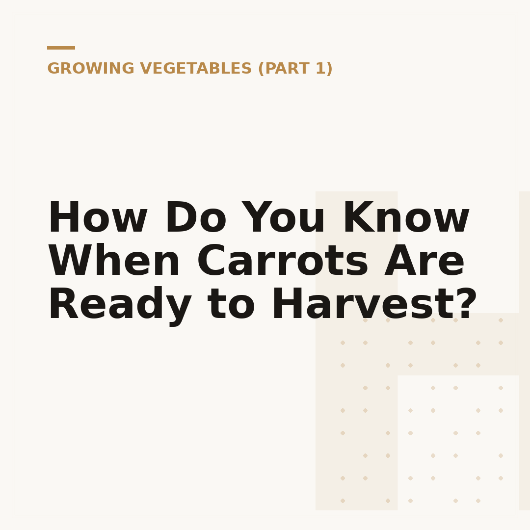 How Do You Know When Carrots Are Ready to Harvest?
