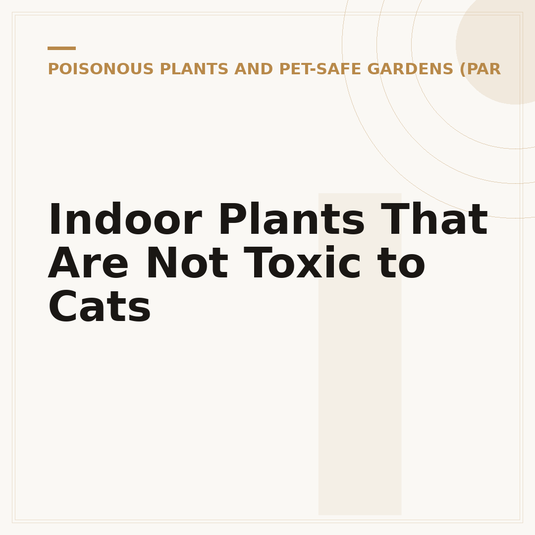 Indoor Plants That Are Not Toxic to Cats