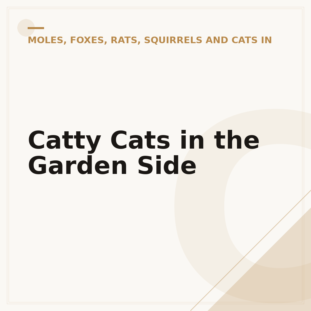 Catty Cats in the Garden Side