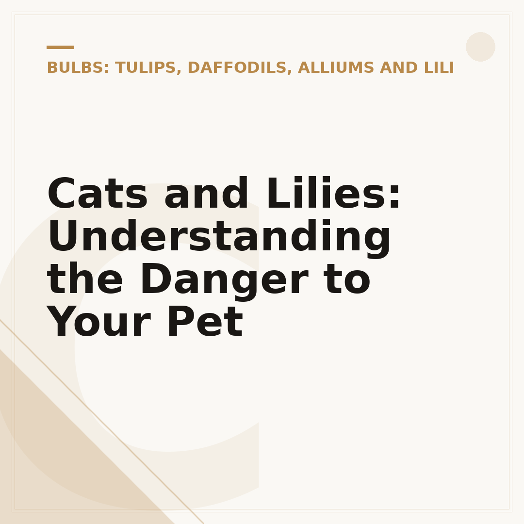 Cats and Lilies: Understanding the Danger to Your Pet