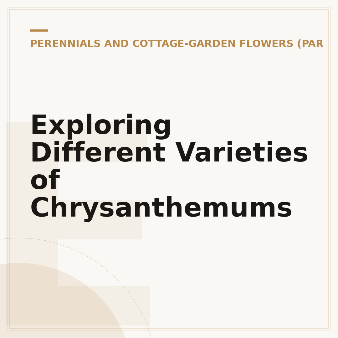 Exploring Different Varieties of Chrysanthemums