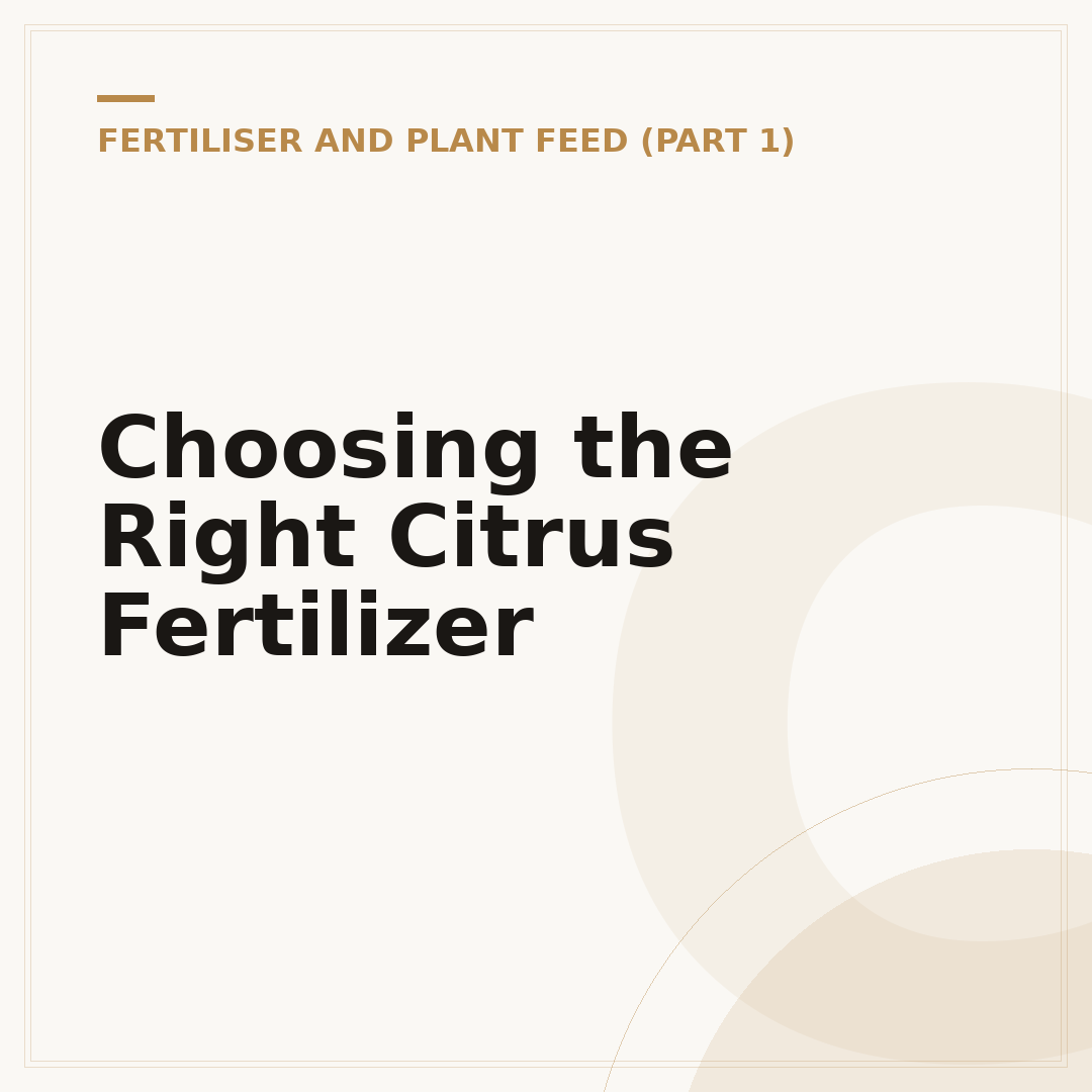 Choosing the Right Citrus Fertilizer