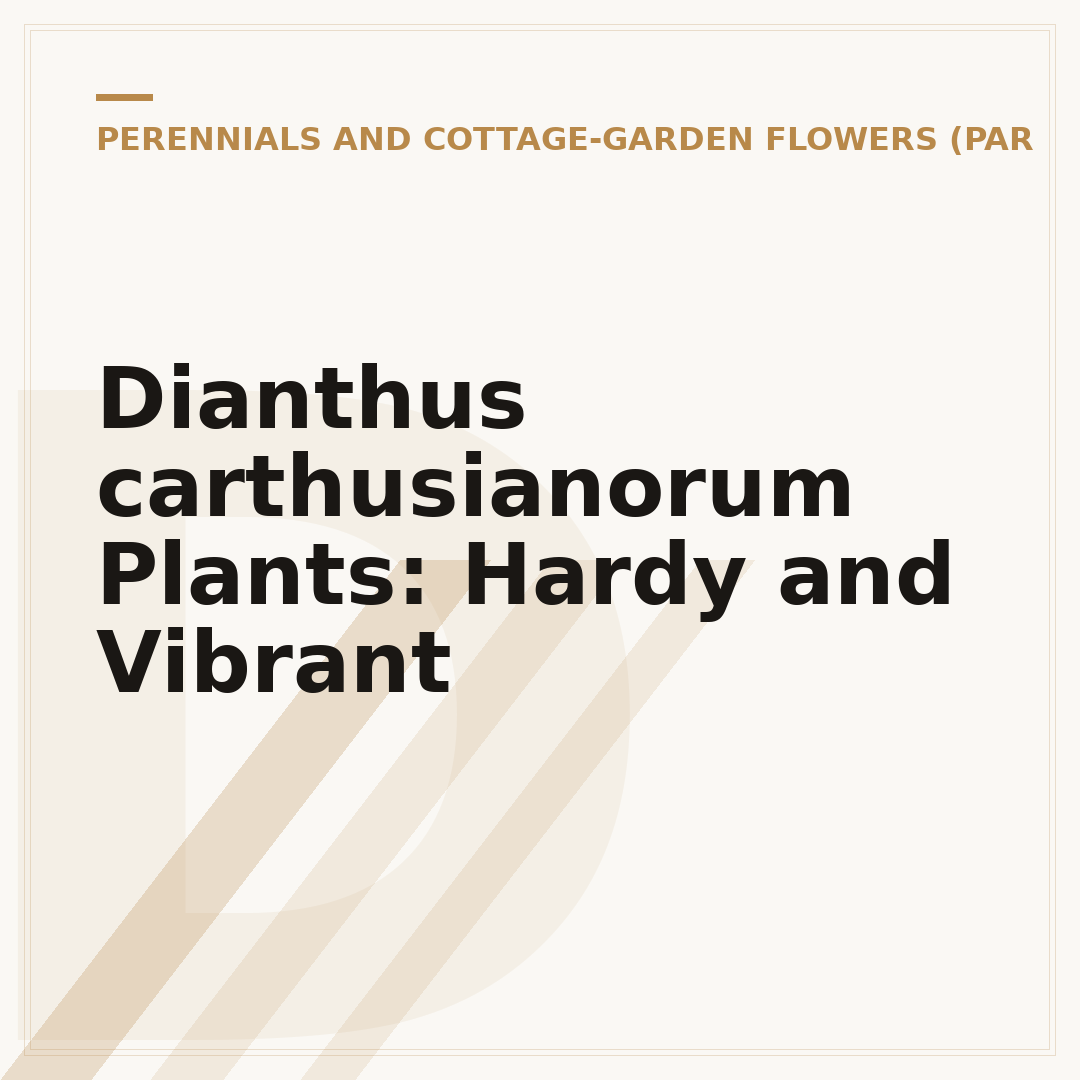 Dianthus carthusianorum Plants: Hardy and Vibrant
