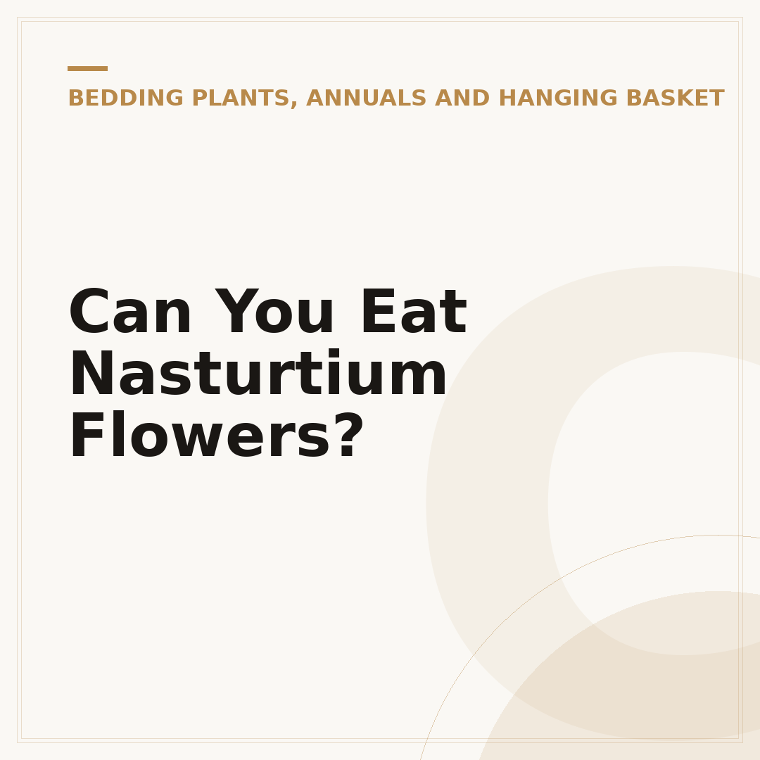 Can You Eat Nasturtium Flowers?