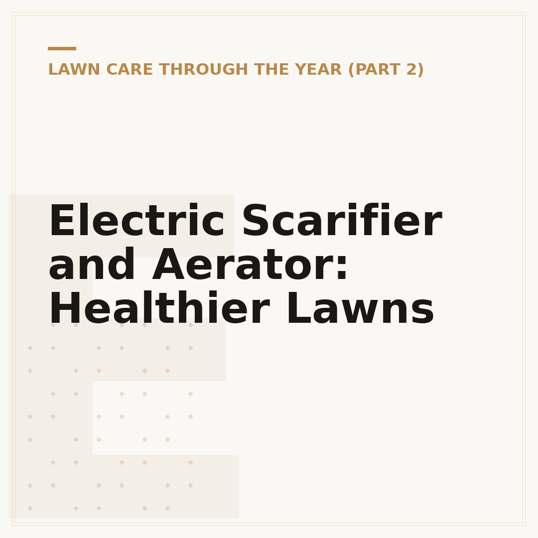 Electric Scarifier and Aerator: Healthier Lawns