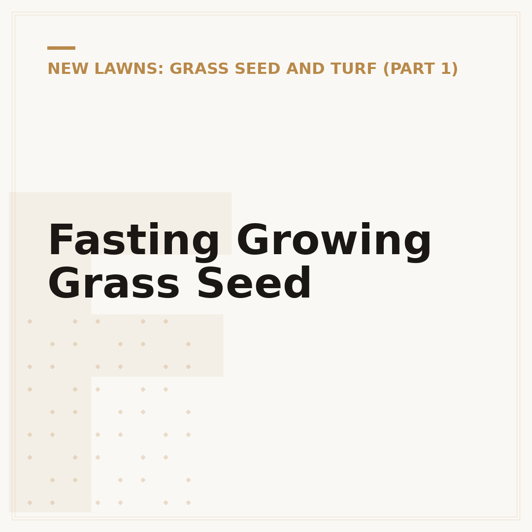 Fasting Growing Grass Seed