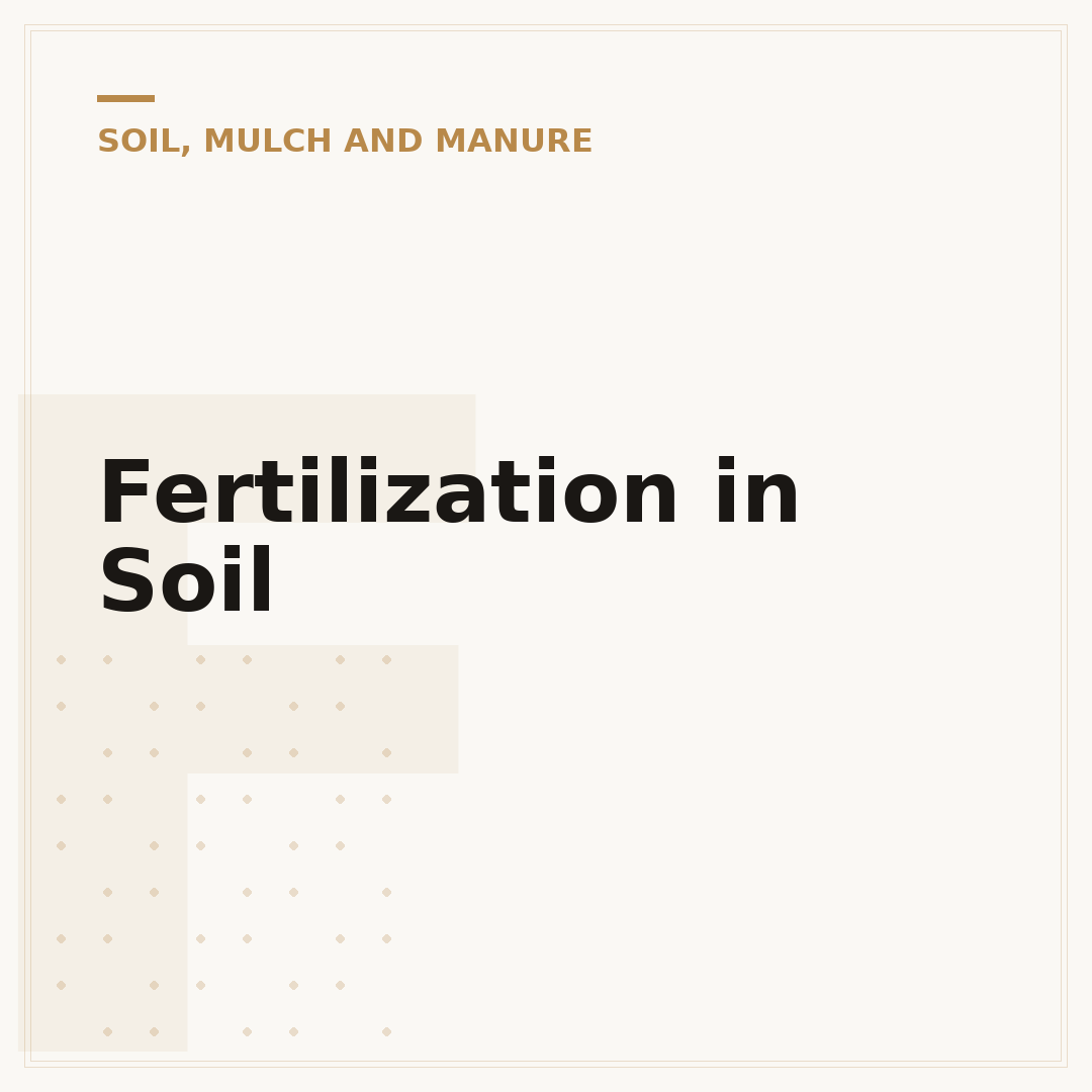 Fertilization in Soil
