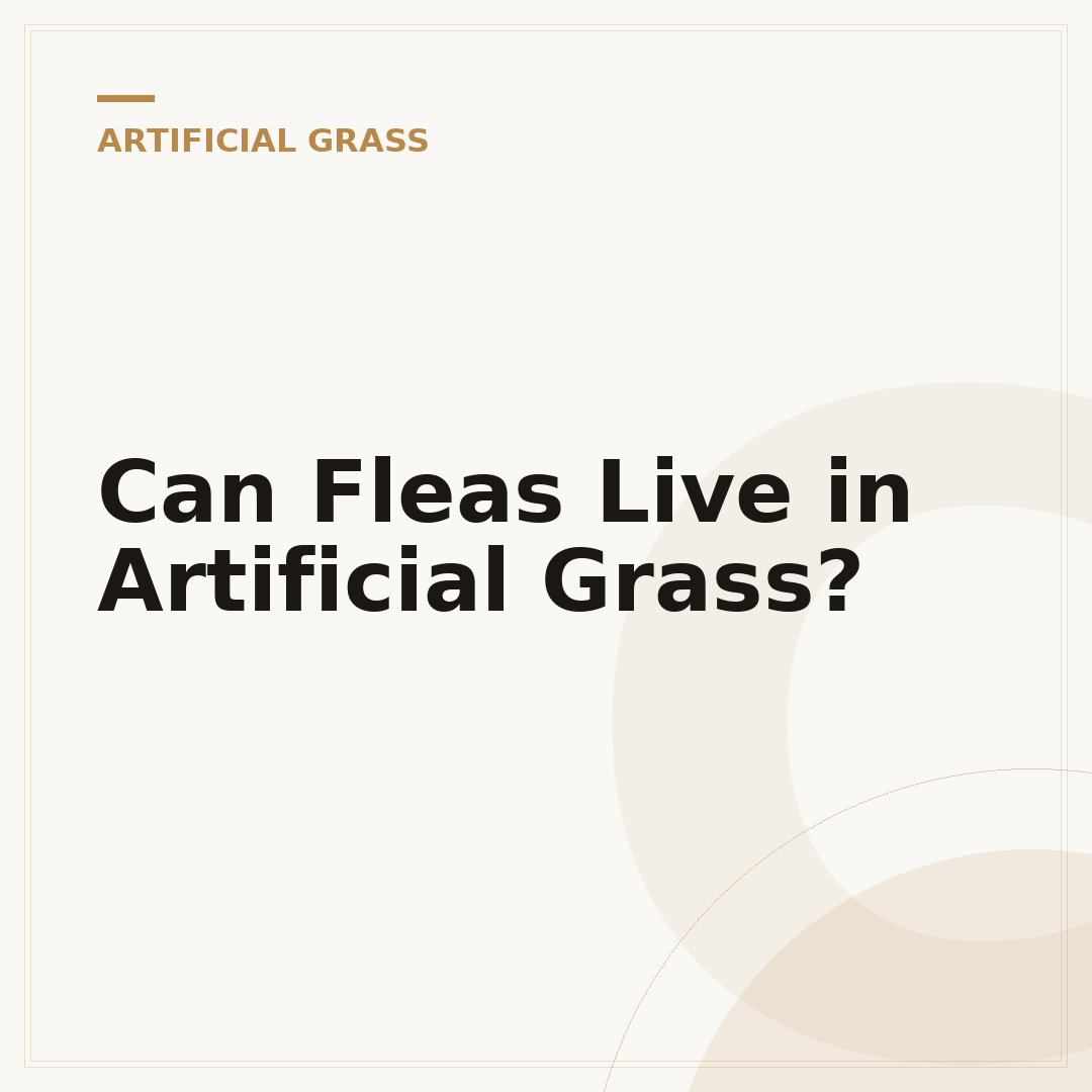 Can Fleas Live in Artificial Grass?