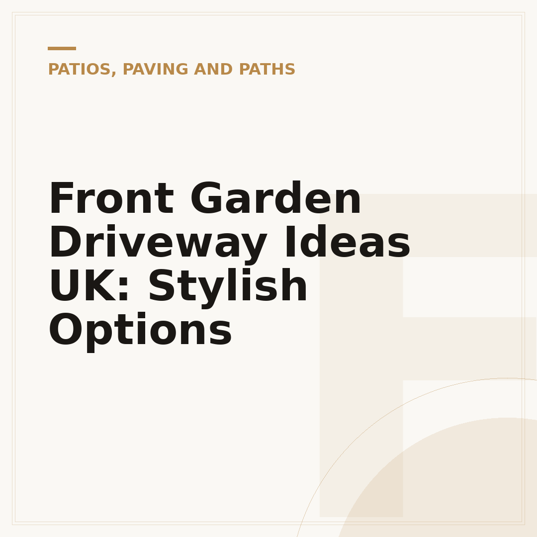 Front Garden Driveway Ideas UK: Stylish Options