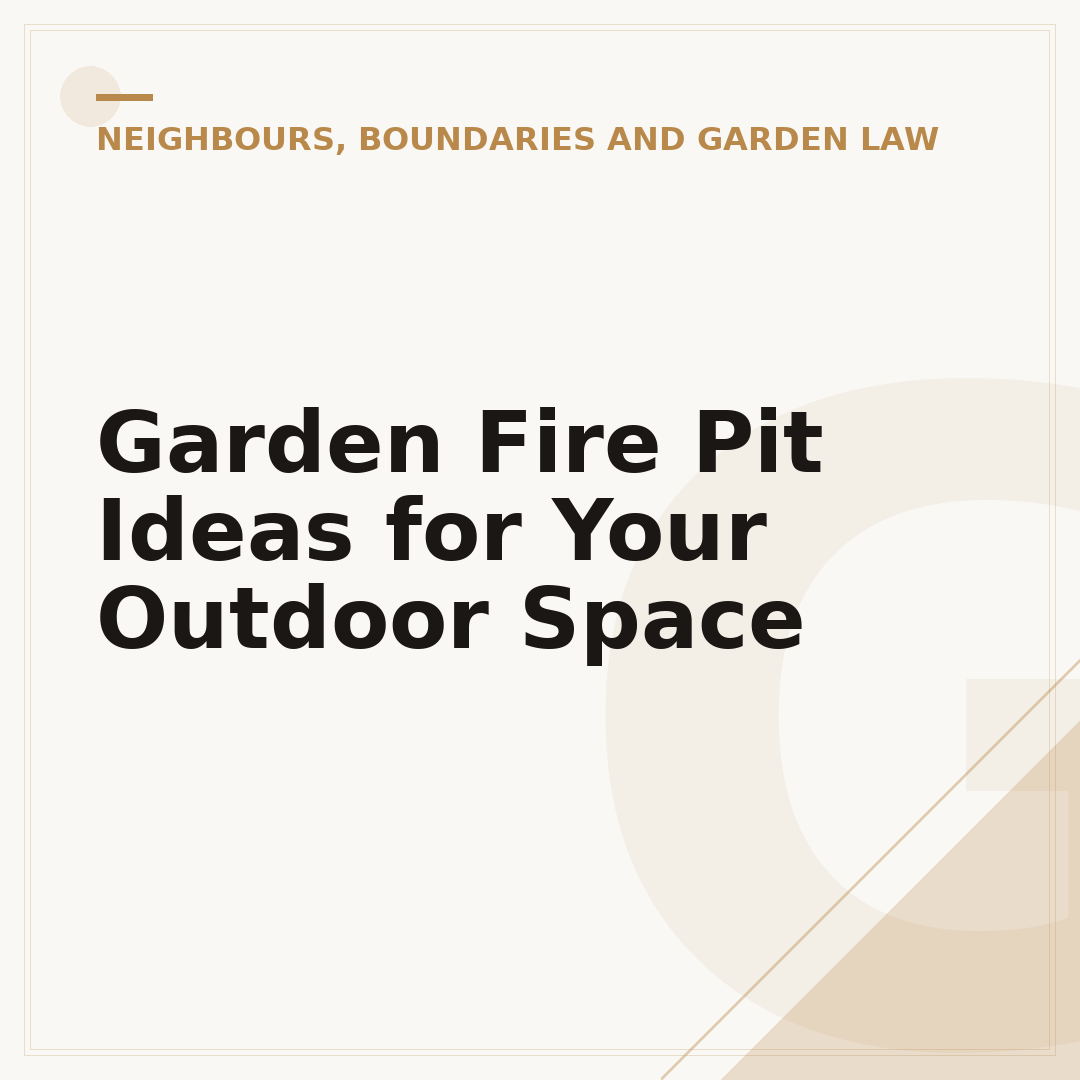 Garden Fire Pit Ideas for Your Outdoor Space