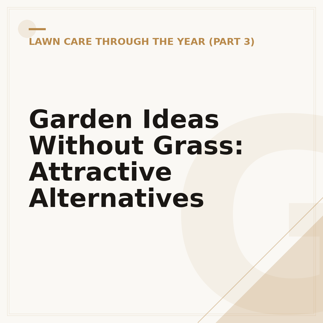 Garden Ideas Without Grass: Attractive Alternatives