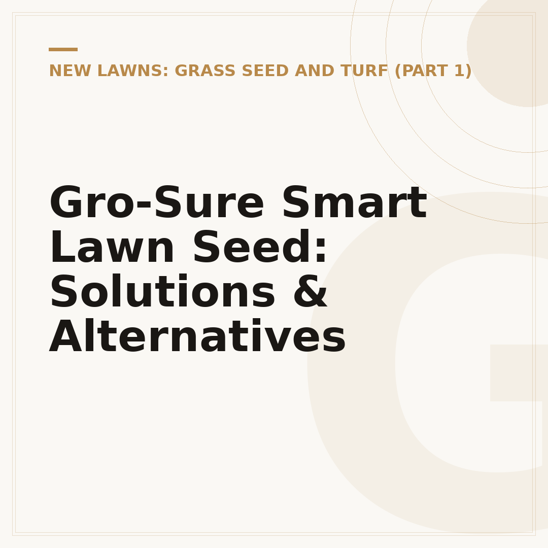 Gro-Sure Smart Lawn Seed: Solutions & Alternatives