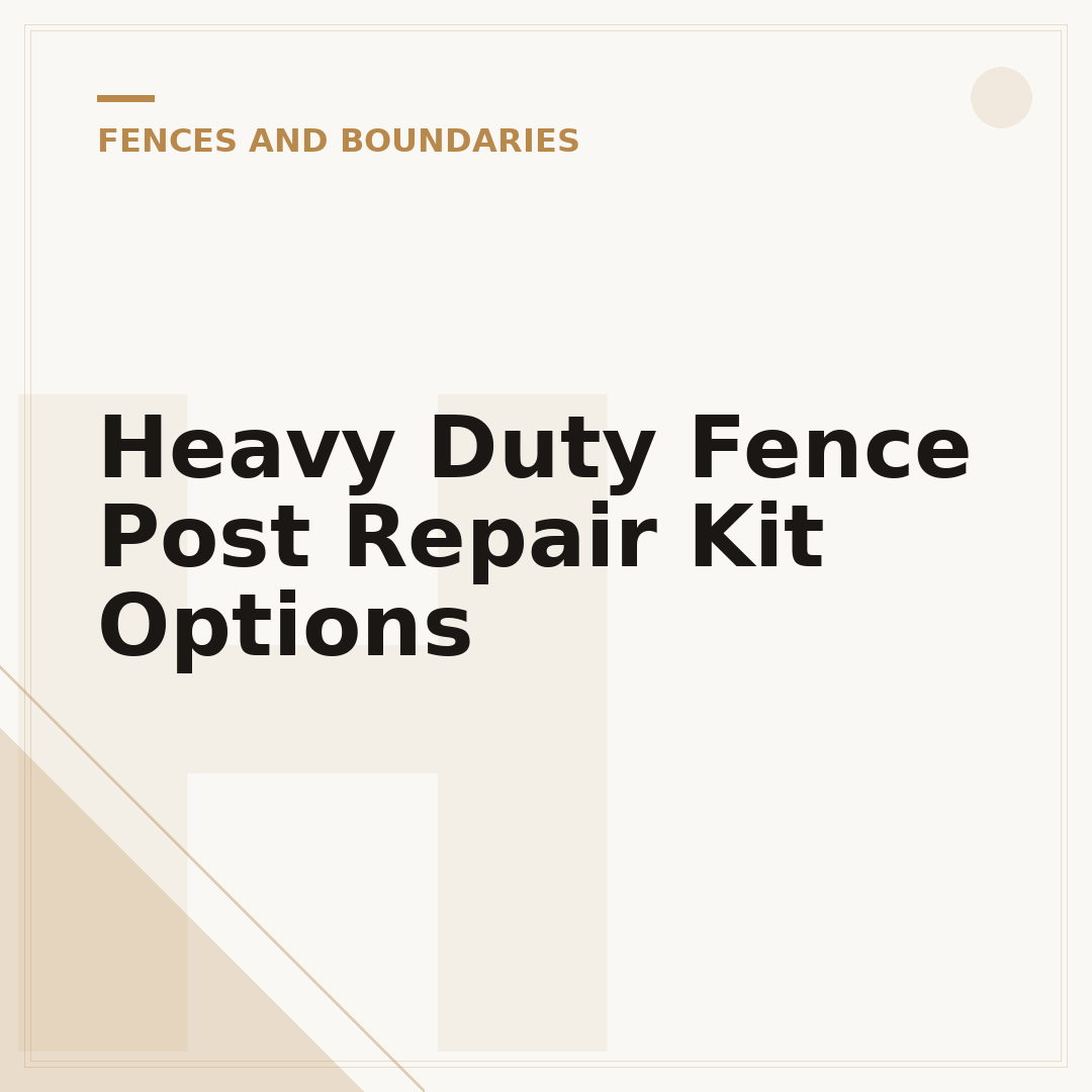 Heavy Duty Fence Post Repair Kit Options