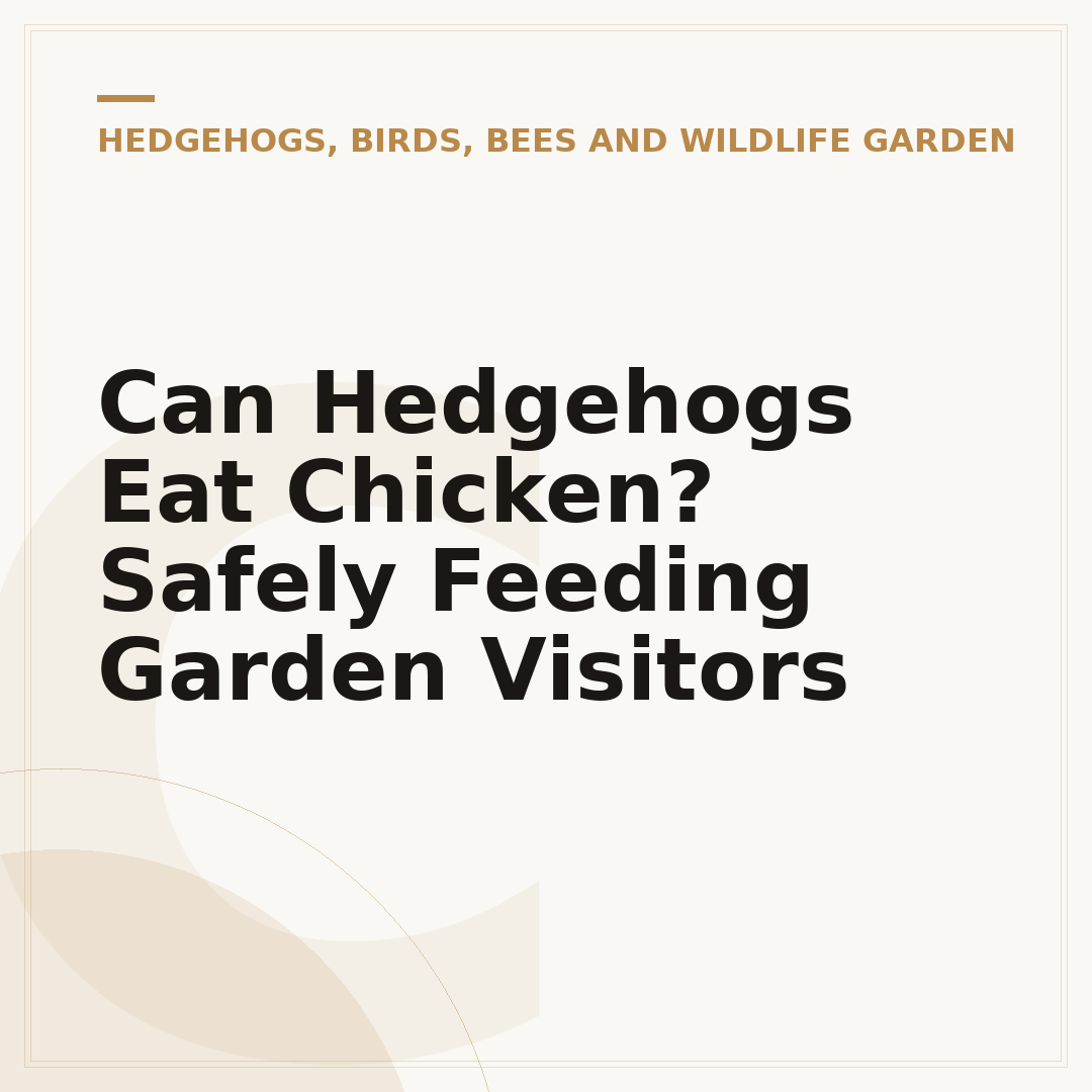 Can Hedgehogs Eat Chicken? Safely Feeding Garden Visitors