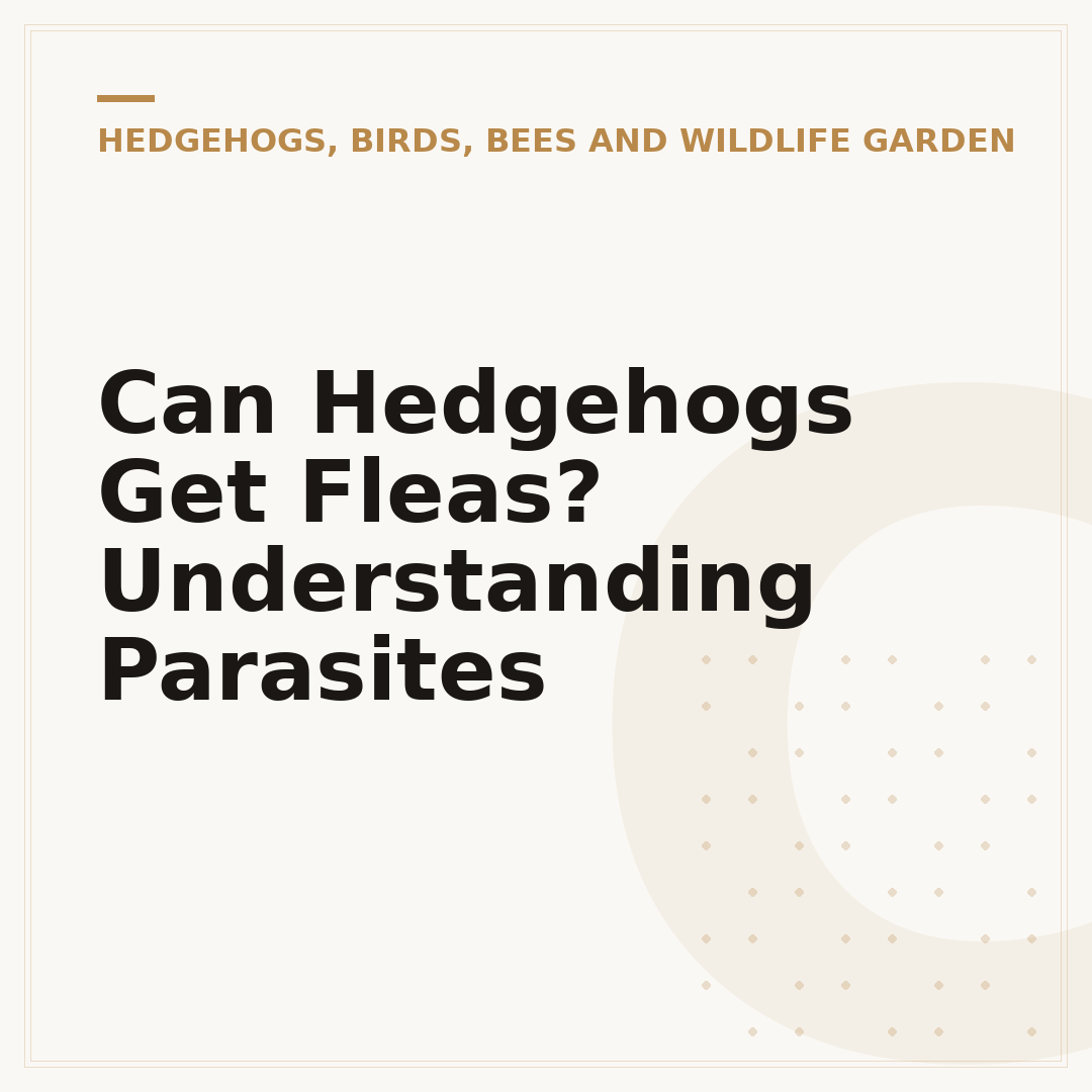 Can Hedgehogs Get Fleas? Understanding Parasites