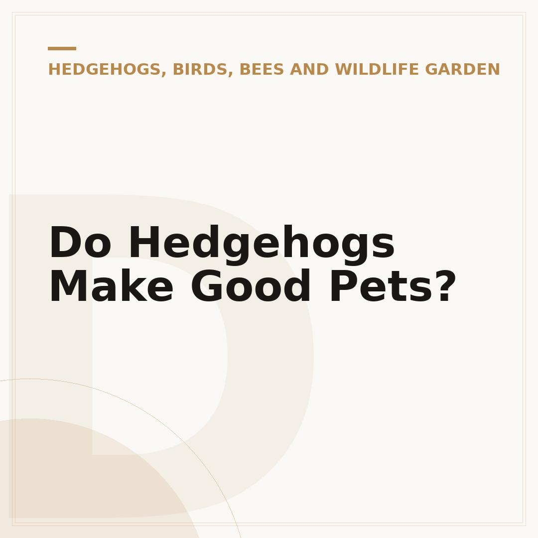 Do Hedgehogs Make Good Pets?