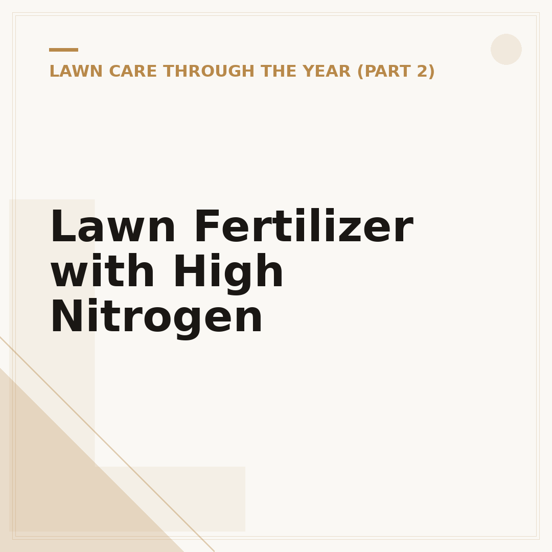 Lawn Fertilizer with High Nitrogen