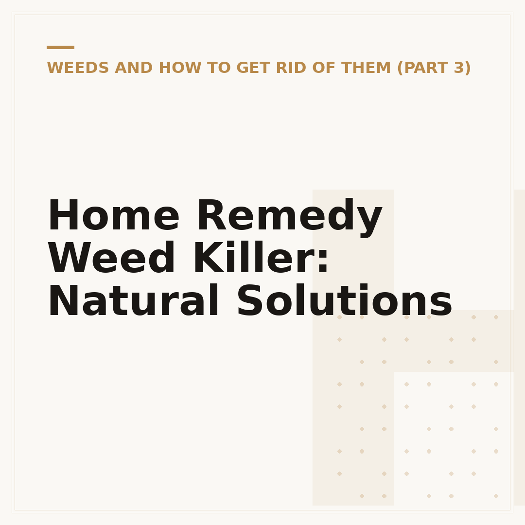 Home Remedy Weed Killer: Natural Solutions