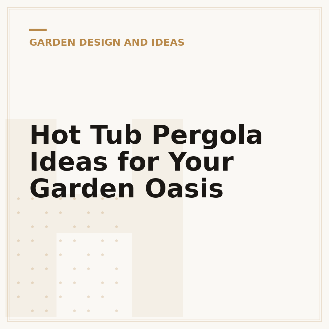 Hot Tub Pergola Ideas for Your Garden Oasis