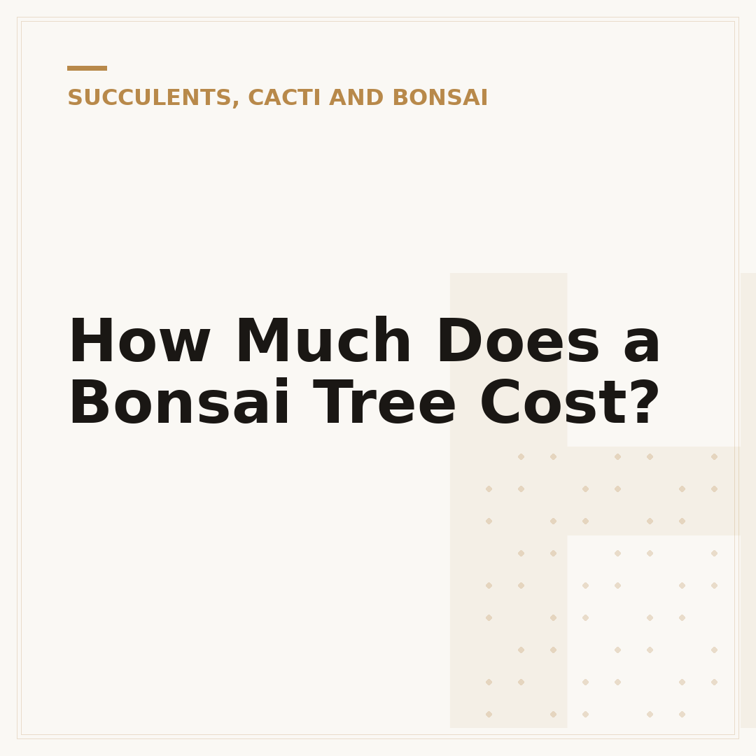 How Much Does a Bonsai Tree Cost?