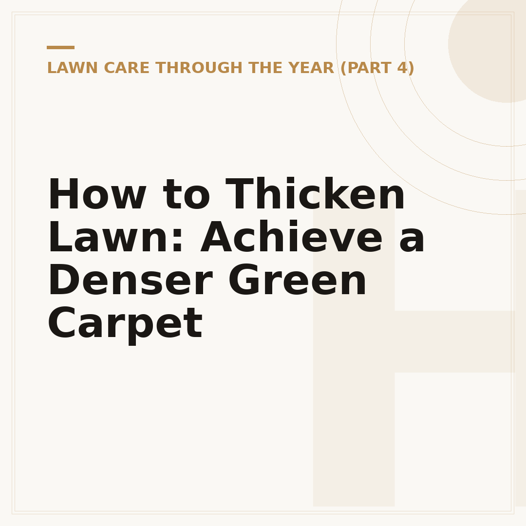 How to Thicken Lawn: Achieve a Denser Green Carpet