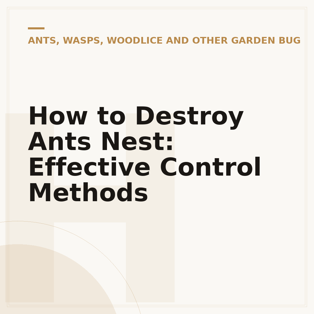 How to Destroy Ants Nest: Effective Control Methods
