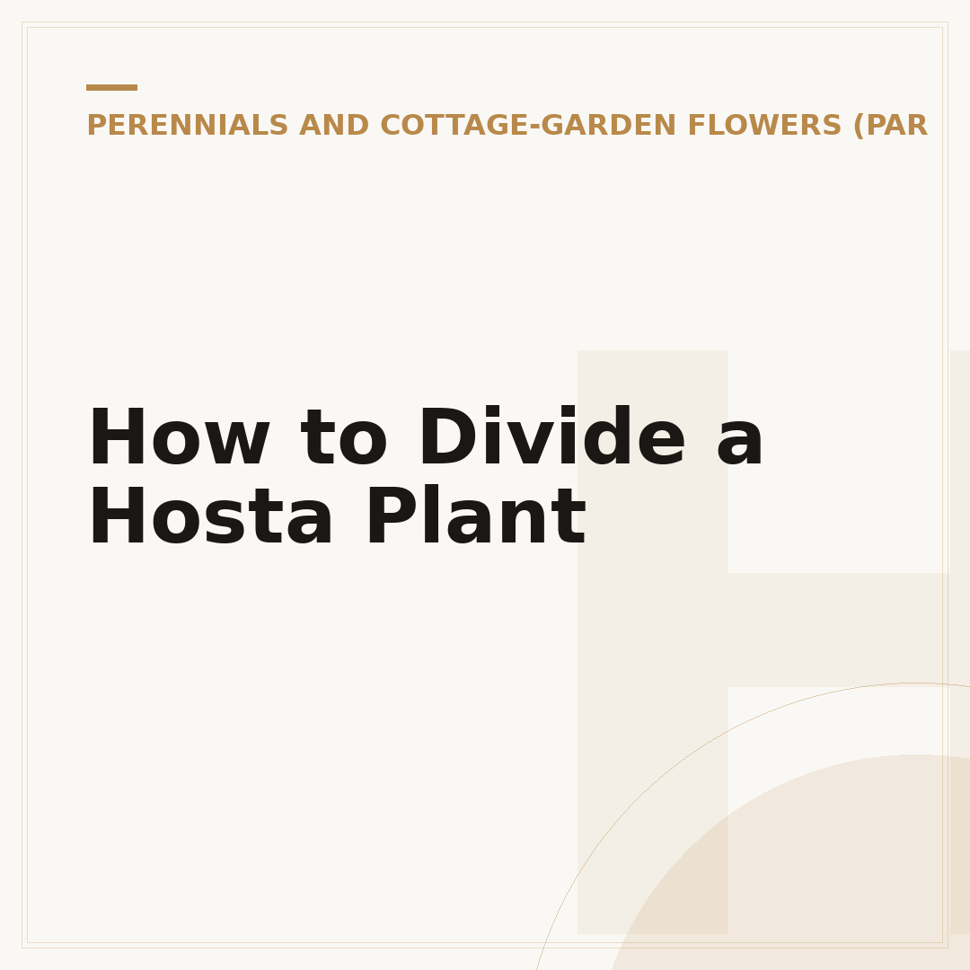 How to Divide a Hosta Plant