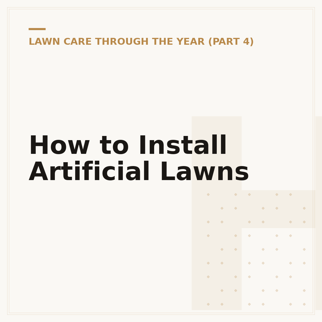 How to Install Artificial Lawns