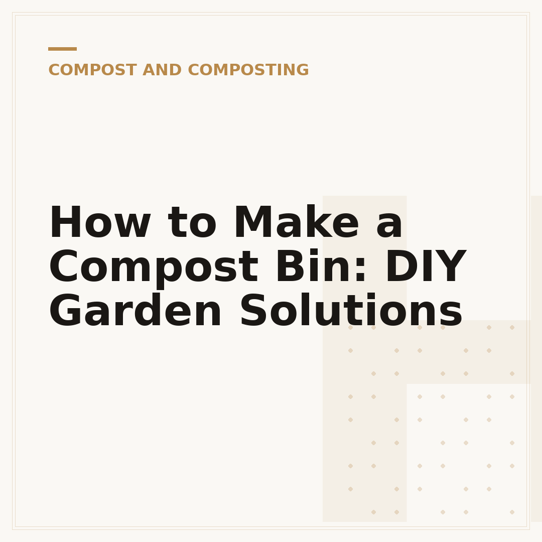 How to Make a Compost Bin: DIY Garden Solutions