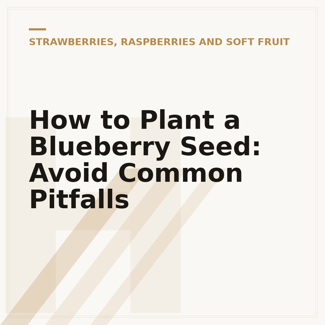 How to Plant a Blueberry Seed: Avoid Common Pitfalls