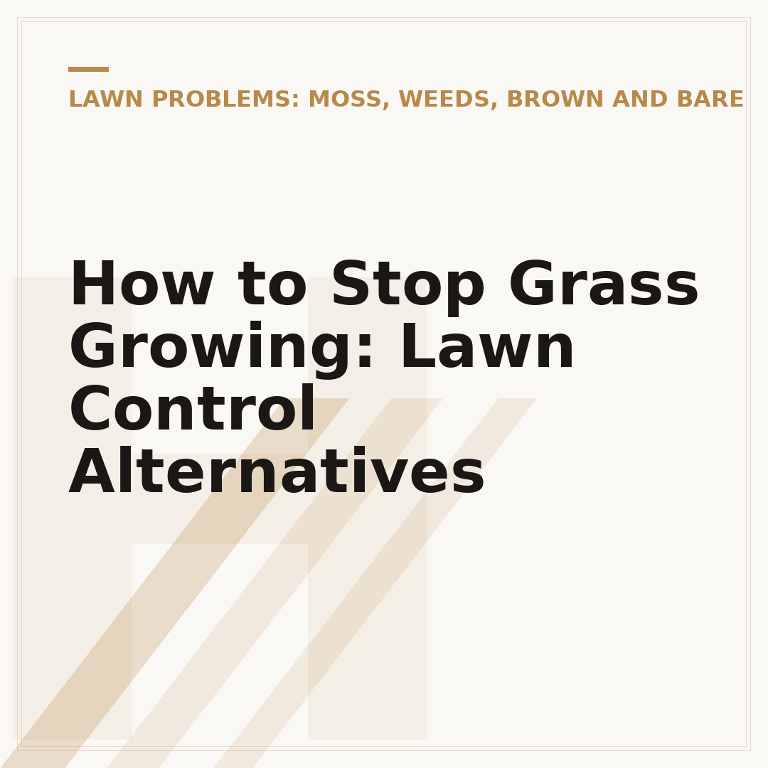 How to Stop Grass Growing: Lawn Control Alternatives