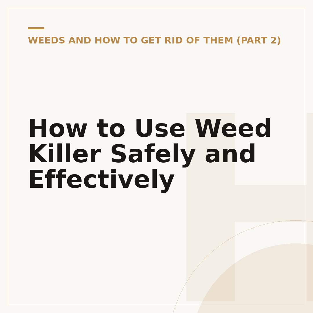 How to Use Weed Killer Safely and Effectively