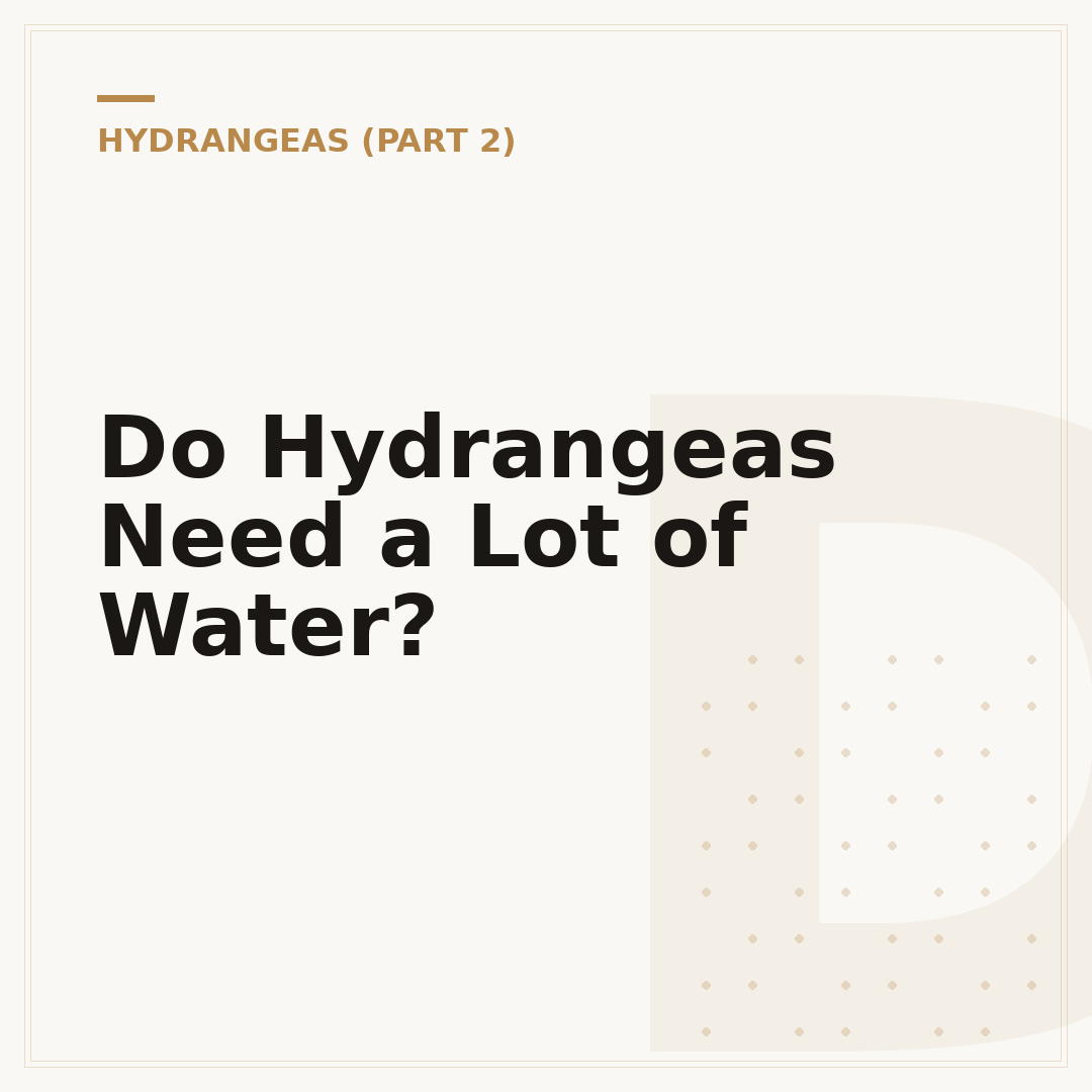 Do Hydrangeas Need a Lot of Water?
