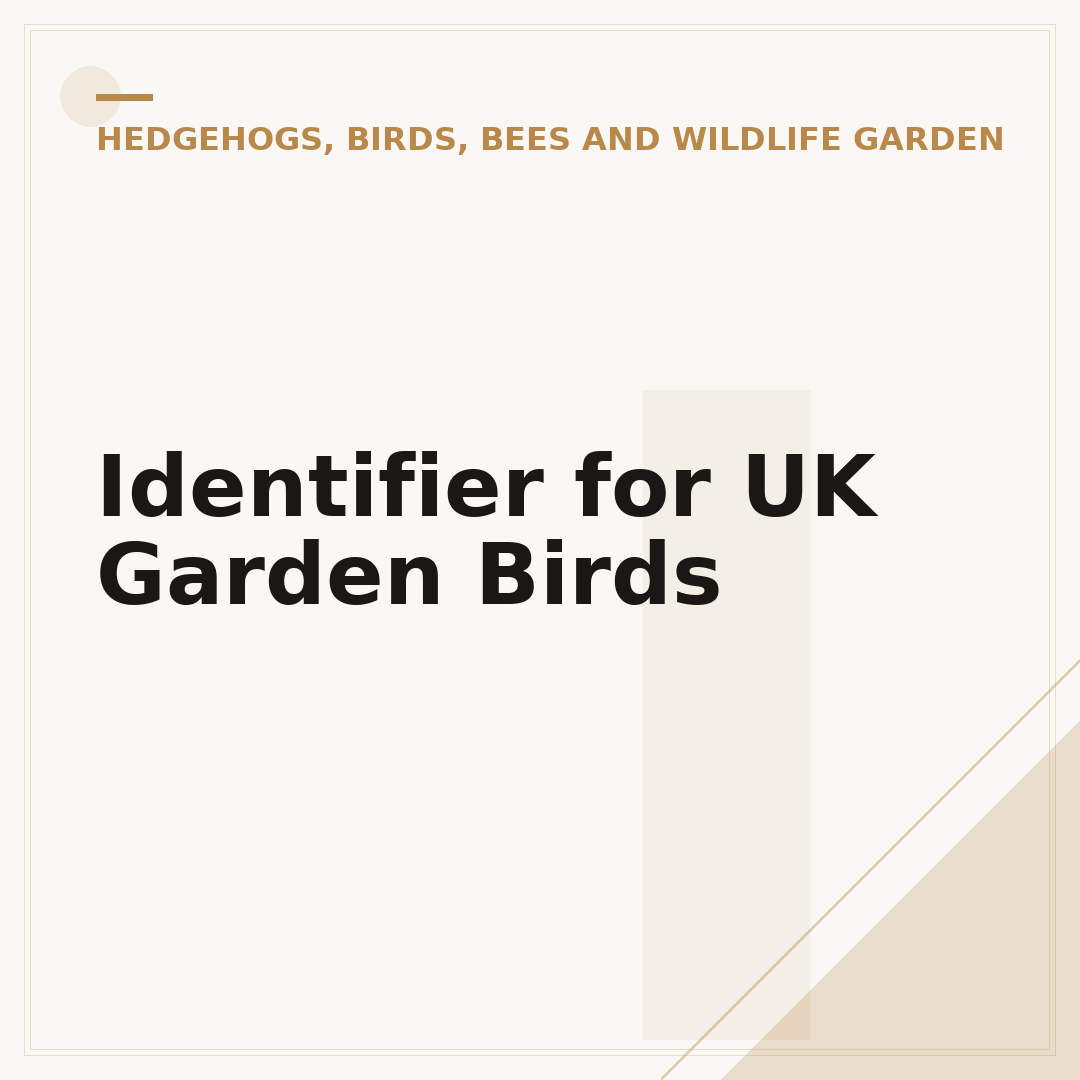 Identifier for UK Garden Birds