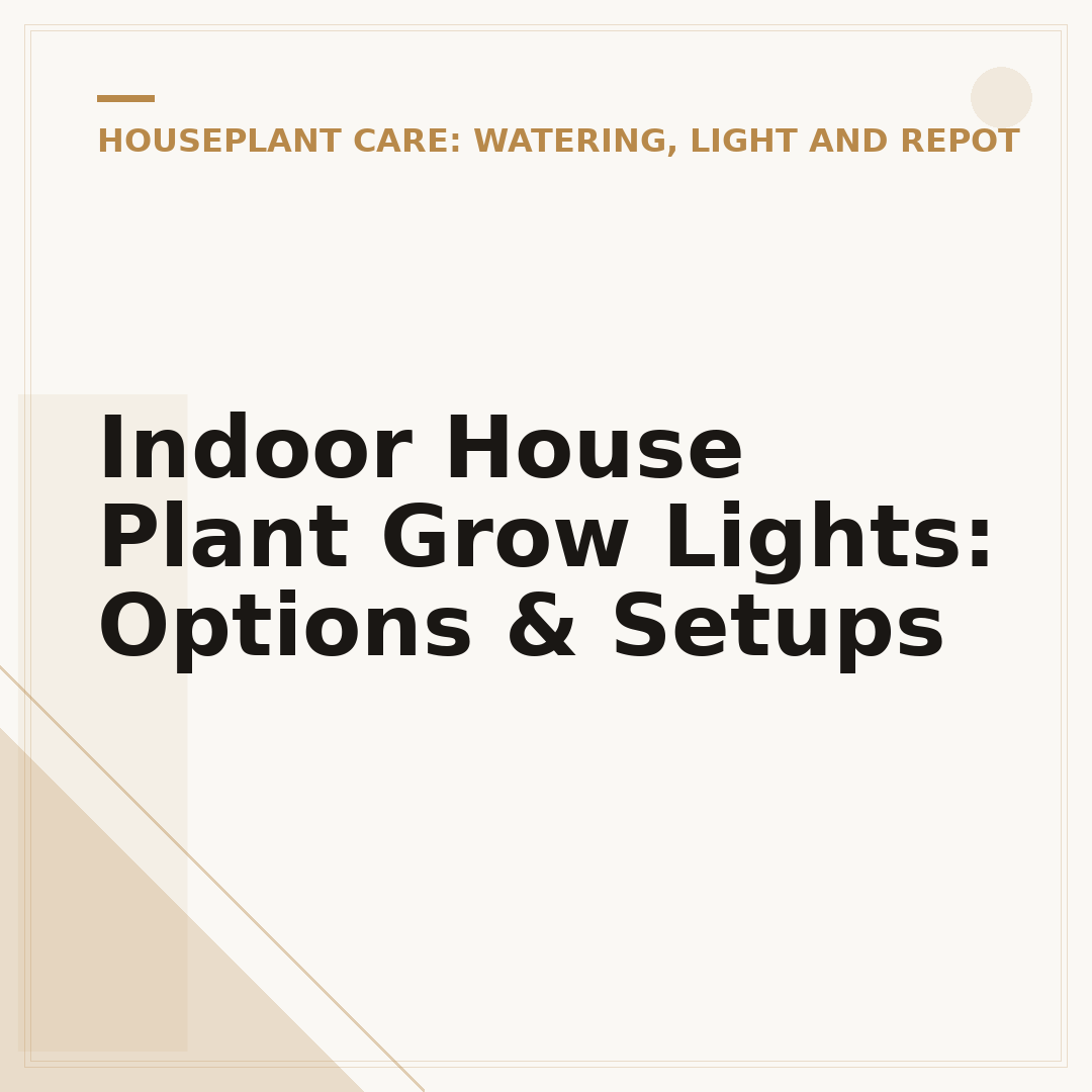Indoor House Plant Grow Lights: Options & Setups