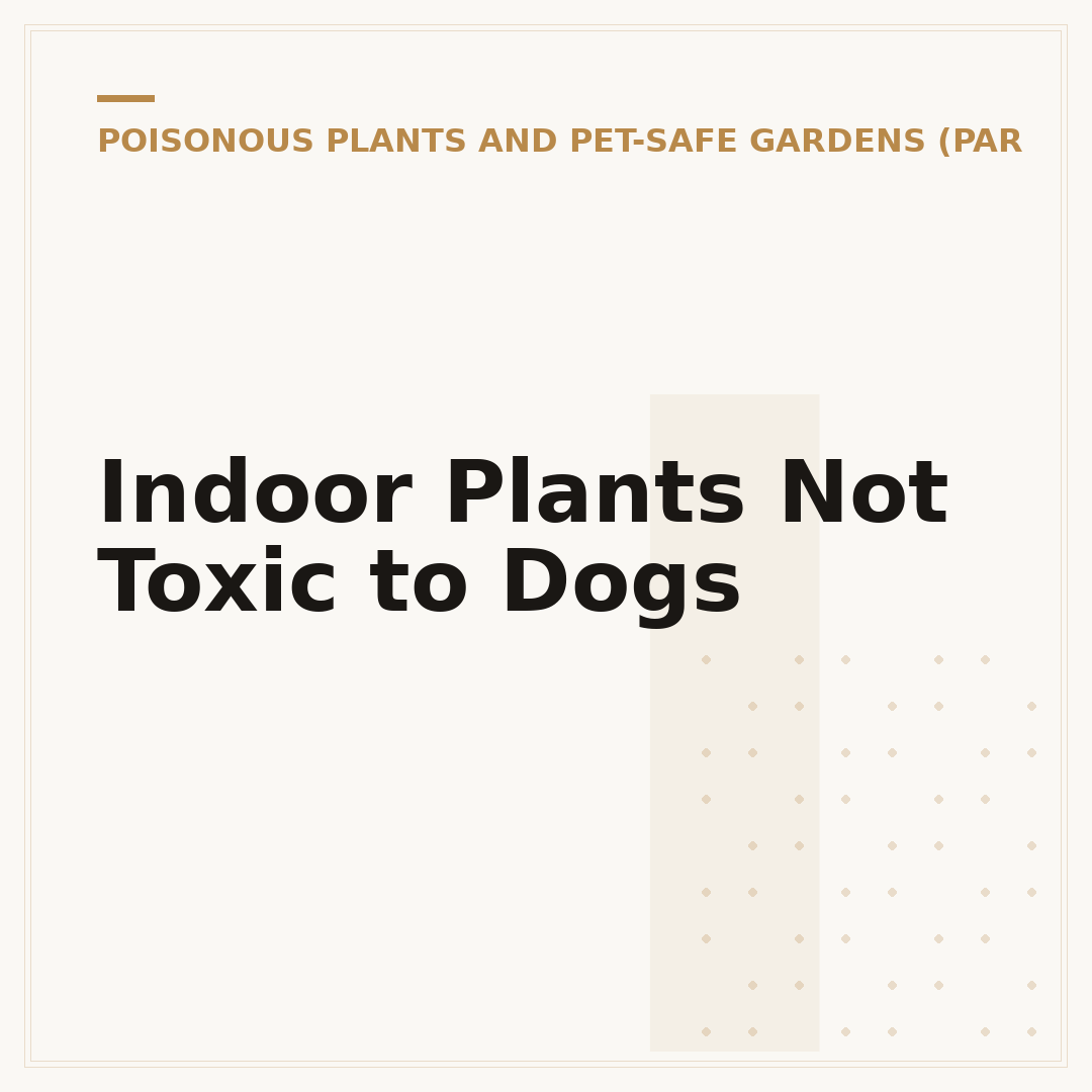 Indoor Plants Not Toxic to Dogs