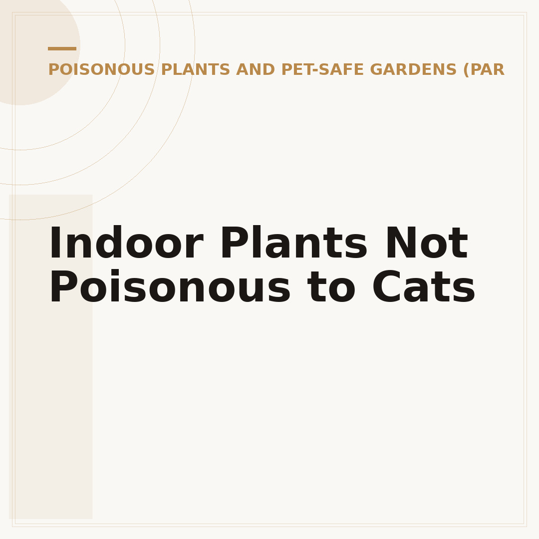 Indoor Plants Not Poisonous to Cats