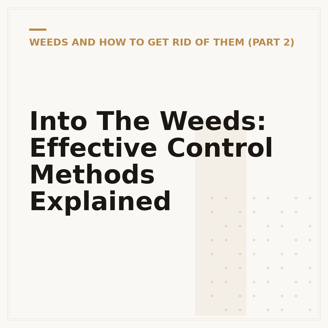 Into The Weeds: Effective Control Methods Explained